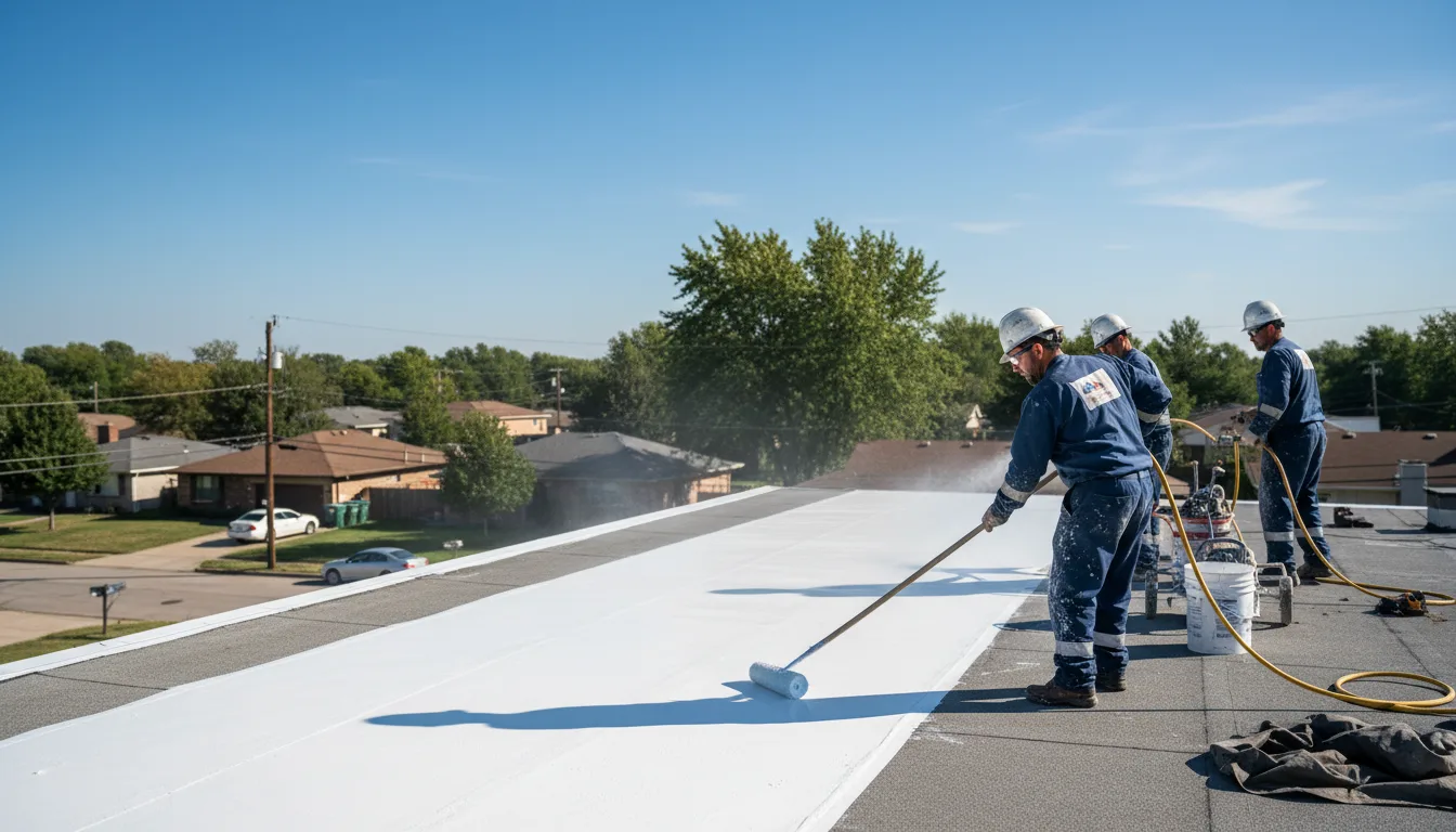 Commercial roof coating in Fisher, LA near me